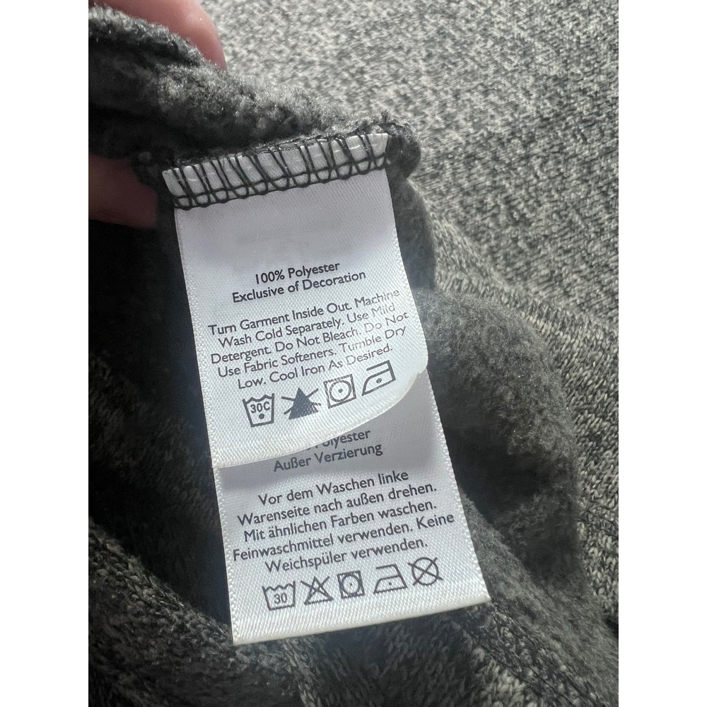 Eddie Bauer Fleece Jacket Mens S Gray Full Zip Marled Knit - Picture 8 of 8